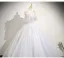 Charmant Blanche Perlage Paillettes Robe De Bal 2025 Robe Boule Bretelles Spaghetti Sans Manches Dos Nu Longue Robe De Ceremonie