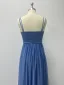 Modest / Simple Sky Blue Prom Dresses 2024 A-Line / Princess Spaghetti Straps Sleeveless Backless Floor-Length / Long Prom Formal Dresses