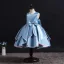 Fashion Burgundy Birthday Cascading Ruffles Flower Girl Dresses 2023 Ball Gown Scoop Neck Sleeveless Backless Bow Tea-length Flower Girl Dresses