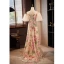 Chic / Beautiful Beading Pearl Multi-Colors Sequins Lace Flower Prom Dresses 2023 A-Line / Princess Off-The-Shoulder Short Sleeve Backless Floor-Length / Long Prom Formal Dresses
