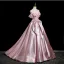 Flower Fairy Blushing Pink Sequins Appliques Prom Dresses 2025 Strapless Sleeveless Backless Floor-Length / Long Formal Dresses Ball Gown