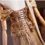 Charming Gold Sequins Prom Dresses 2026 A-Line / Princess Off-The-Shoulder Short Sleeve Backless Floor-Length / Long Prom Formal Dresses
