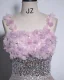 Bling Bling Blushing Pink Pearl Sequins Appliques Prom Dresses 2024 A-Line / Princess Spaghetti Straps Sleeveless Backless Floor-Length / Long Prom Formal Dresses