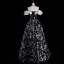 Chic / Beautiful Black Sequins Flower Prom Dresses 2023 A-Line / Princess Ruffle Off-The-Shoulder Short Sleeve Backless Floor-Length / Long Prom Formal Dresses