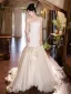 Charmant Weiß Applikationen Brautkleider / Hochzeitskleider 2025 Meerjungfrau Bandeau Ärmellos Rückenfreies Sweep / Pinsel Zug Hochzeit