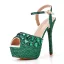 Sparkly Silver Wedding Shoes 2018 Crystal Rhinestone Ankle Strap 14 cm Stiletto Heels Open / Peep Toe Wedding High Heels