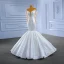 High-end White Pearl Lace Flower Wedding Dresses 2022 Ball Gown Off-The-Shoulder Long Sleeve Backless Floor-Length / Long Wedding