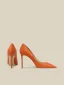 Mooie / Prachtige Oranje Kantoor OL Leer Pumps 2025 8 cm Naaldhakken / Stiletto Spitse Neus Pumps Hoge Hakken