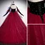 Charmant Burgunderrot Pailletten Abendkleider 2022 Ballkleid Bandeau Ärmellos Rückenfreies Sweep / Pinsel Zug Abend Festliche Kleider