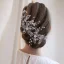 Fashion Silver Handmade  Pearl Rhinestone Alloy Bridal Hair Accessories 2023