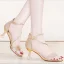 Sexy Gold Street Wear Sequins Womens Sandals 2022 T-Strap 6 cm Stiletto Heels Open / Peep Toe Sandals High Heels