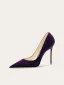 Élégant Violet Soirée Paillettes Escarpins 2026 Cuir 10 cm Talons Aiguilles À Bout Pointu Escarpins Talons Hauts
