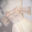 Charming Champagne Beading Appliques Prom Dresses 2023 A-Line / Princess Off-The-Shoulder Short Sleeve Backless Floor-Length / Long Prom Formal Dresses