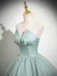 Sexy Pool Blue Prom Dresses 2025 Ball Gown Strapless Sleeveless Backless Floor-Length / Long Formal Dresses