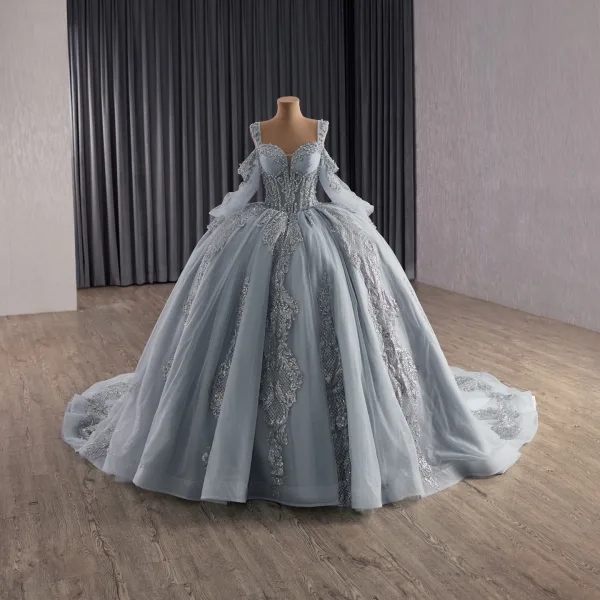 pearl grey dress Enchanted Pearl Gray Blue Princess Dress Gray Blue(Pre-Sale 15days) / M main image 1
