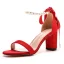 Sexy Beige Perle Knöchelriemen Schleife Sandalen Damen 2023 7 cm Thick Heels Peeptoes Ball Sandaletten Hochhackige