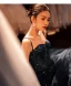 Scintillantes Sexy Bleu Marine Perlage Paillettes Robe De Soirée 2023 Princesse Bretelles Spaghetti Sans Manches Dos Nu Longue Soirée Robe De Ceremonie
