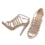 Sexy Gold Evening Party Womens Sandals 2022 Ankle Strap 11 cm Stiletto Heels Open / Peep Toe Sandals High Heels
