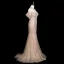 Luxe Scintillantes Champagne Perlage Faux Diamant Paillettes Robe De Soirée 2025 Trompette / Sirène Bustier Sans Manches Dos Nu Train De Balayage Soirée Robe De Ceremonie