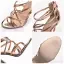 Sexy Champagne Evening Party Ankle Strap Womens Sandals 2023 11 cm Stiletto Heels Open / Peep Toe Sandals High Heels