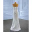 High End Weiß Perlenstickerei Perle Strass Brautkleider / Hochzeitskleider 2022 Meerjungfrau Bandeau Ärmellos Rückenfreies Hof-Schleppe Hochzeit