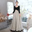 Elegant Black Velour Evening Dresses 2023 A-Line / Princess Square Neckline Long Sleeve Floor-Length / Long Evening Party Formal Dresses