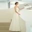Elegant High-end Ivory Prom Dresses 2022 A-Line / Princess Strapless Short Sleeve Backless Floor-Length / Long Prom Formal Dresses
