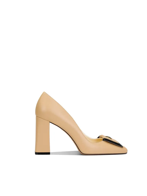 Vintage Nude Leder Ball Pumps 2026 8 cm Thick Heels Spitzschuh Pumps Hochhackige