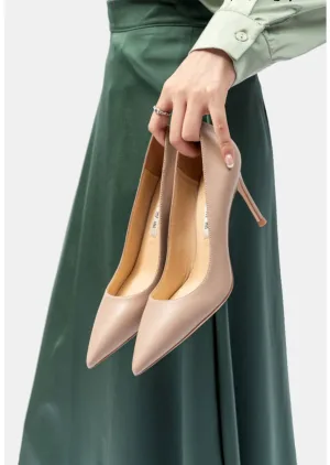 Chic Belle Nues Cuir Fait Main Soirée Escarpins 2024 8 Cm Talons Aiguilles À Bout Pointu Escarpins Talons Hauts