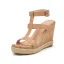 Vintage / Retro Black Street Wear Womens Sandals 2022 T-Strap 11 cm Wedges Open / Peep Toe Sandals