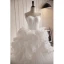 Classic White Cascading Ruffles Wedding Dresses 2023 Ball Gown Strapless Sleeveless Backless Court Train Wedding