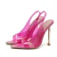 Sexy Transparent Fuchsia Street Wear Womens Sandals 2022 11 cm Stiletto Heels Open / Peep Toe Sandals High Heels