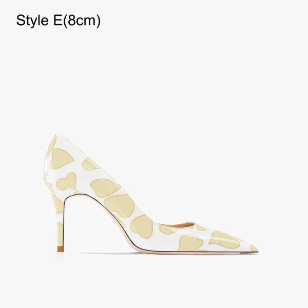Chic / Beautiful Green Heart-shaped Prom Pumps 2023 Leather 10 cm Stiletto Heels Pointed Toe Pumps High Heels