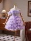 Charmant Lavendel Pailletten Applikationen Kurze Partykleider 2025 Ballkleid Off Shoulder Kurze Ärmel Rückenfreies Festliche Kleider