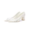 Elegant White Leather Bow Wedding Shoes 2023 Wedding 5 cm Stiletto Heels Pointed Toe Wedding Shoes High Heels