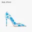 Chic / Beautiful Green Heart-shaped Prom Pumps 2023 Leather 10 cm Stiletto Heels Pointed Toe Pumps High Heels