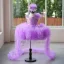 Chic / Beautiful Lavender Sequins Butterfly Appliques Birthday Flower Girl Dresses 2024 Ball Gown Scoop Neck Sleeveless Backless Short Tulle