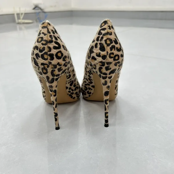 Fashion Brown Leopard Print Evening Party Pumps 2025 12 cm Stiletto Heels Pointed Toe High Heels