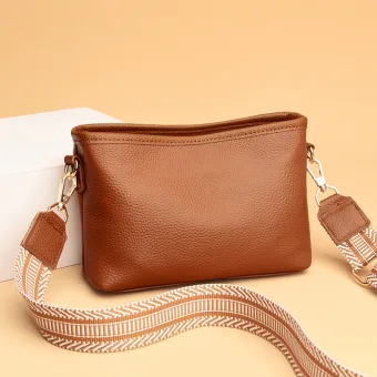 Fashion Brown Casual Leather Women S Bags Shoulder Bags 2023