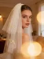 Élégant Blanche Noeud Tulle Voile De Mariée 2026 0.5 m