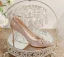 Charming Champagne Beading Lace Flower Pearl Sequins Leather Wedding Shoes 2023 8 cm Stiletto Heels Pointed Toe Wedding Pumps High Heels