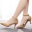 Bling Bling Gold Pailletten Abend Damenschuhe 2024 Knöchelriemen 7 cm Stilettos Spitzschuh Sandaletten Hochhackige