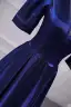 Vintage / Retro Royal Blue Prom Dresses 2024 A-Line / Princess V-Neck Short Sleeve Backless Floor-Length / Long Prom Formal Dresses