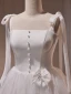 Schön Weiß Schleife Perle Brautkleid Kurz 2023 Spaghettiträger Ärmellos Rückenfreies Kurze Brautkleider / Hochzeitskleider