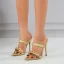 Sexy Gold Street Wear Summer Womens Sandals 2022 11 cm Stiletto Heels Open / Peep Toe Sandals High Heels