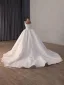 Vintage / Retro High-end White Handmade  Pearl Wedding Dresses 2026 Ball Gown U-Neck Sleeveless Backless Chapel Train