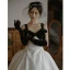 Audrey Hepburn Style Black Prom Dresses 2022 Ball Gown Spaghetti Straps Bow Sleeveless Backless Court Train Prom Formal Dresses