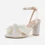 Sexy Gold Street Wear Bow Womens Sandals 2022 Ankle Strap 10 cm Thick Heels Open / Peep Toe Sandals High Heels