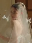 Élégant Blanche Fait main Noeud La Mariée Voile De Mariée 2025