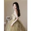 Chic / Beautiful Sage Green Appliques Prom Dresses 2023 A-Line / Princess Strapless Sleeveless Backless Floor-Length / Long Formal Dresses
